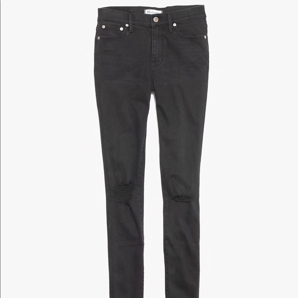 MADEWELL BLACK JEANS W/ HOLES IN THE KNEES SZ 24T